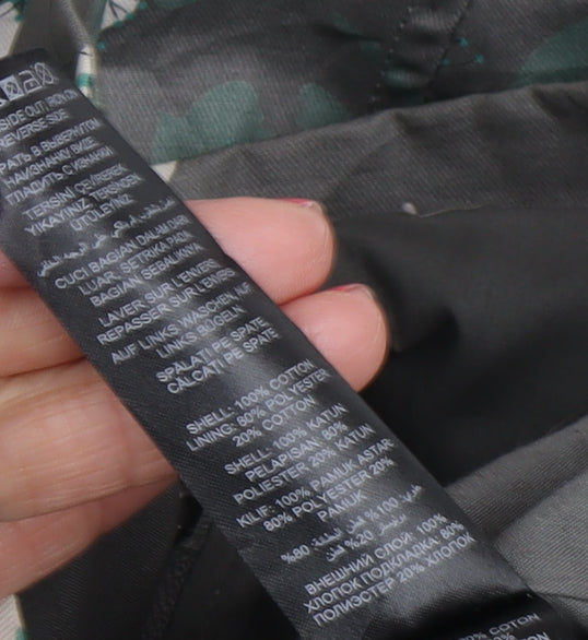 Mantaray Women's Green Floral Rain Coat Jacket Size 8