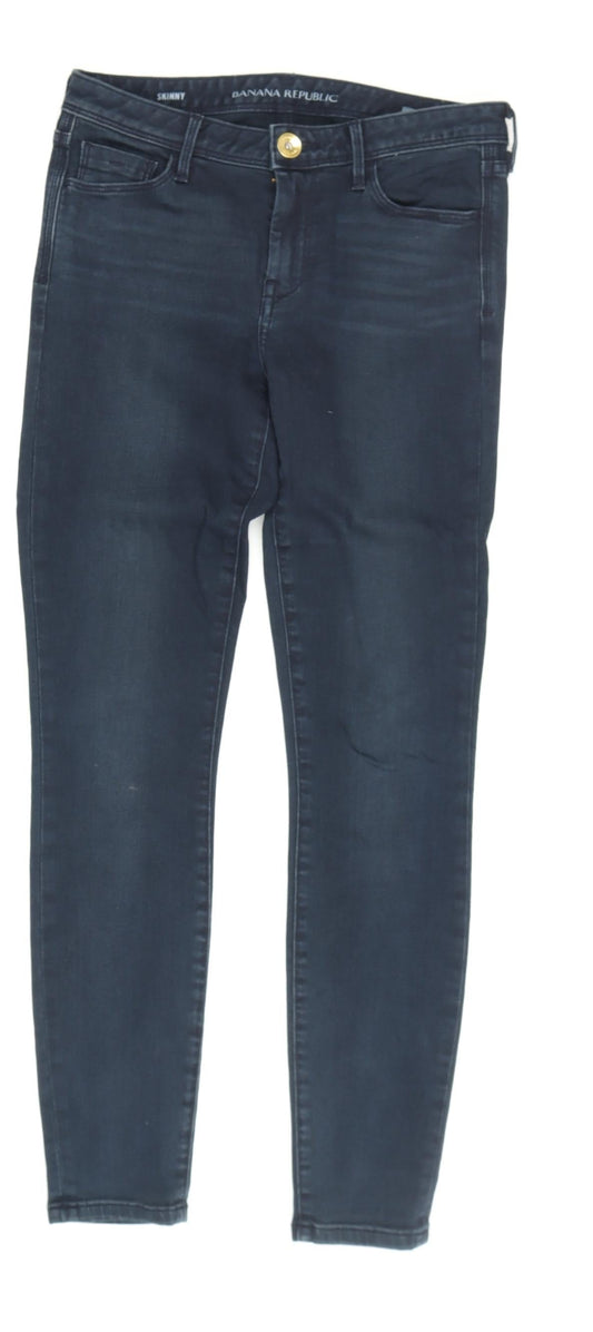 Womens UK Size 8 Banana Republic Slim Fit Skinny Black Jeans