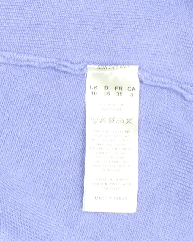 Eastex Women's Purple V-Neck Cardigan Size 10