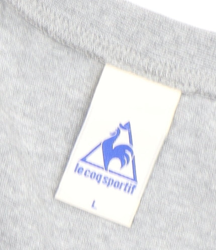 Le Coq Sportif Men's Grey Sleeveless Cotton T-Shirt L