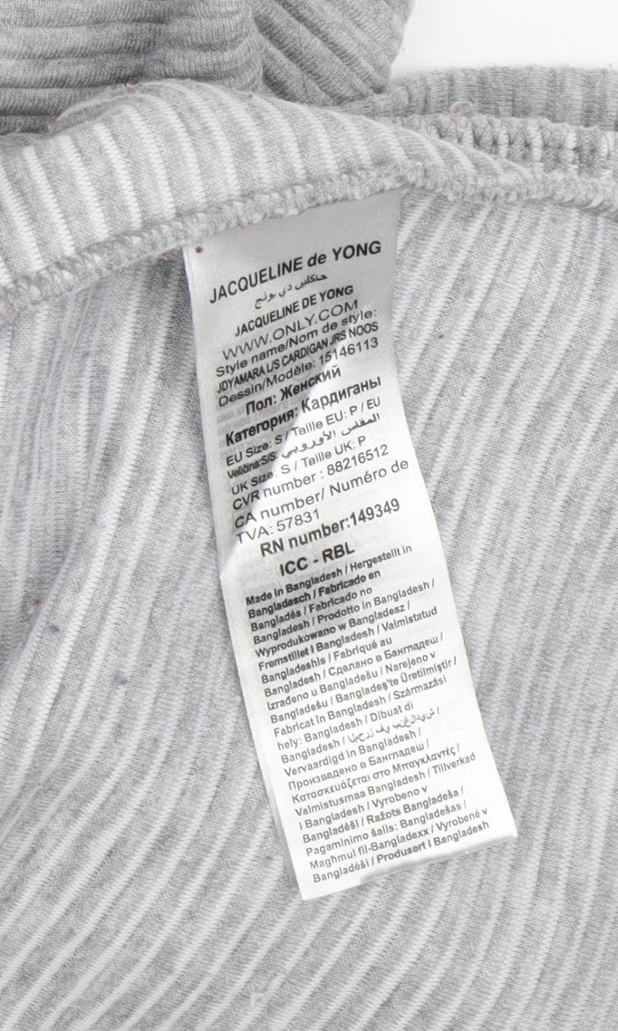 Womens UK Size S Jacqueline de Yong Grey Cardigan Jumper