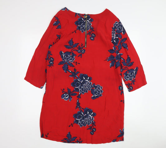 Joules Women's Red Floral Dress UK Size 10