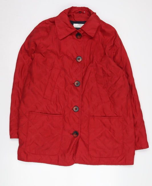 St. Bernard Women's Red Quilted Coat Size 12