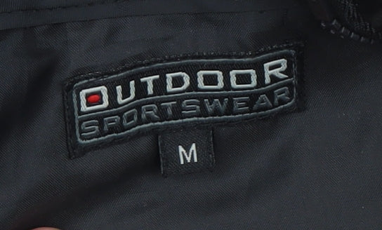 Mens UK Size M Outdoor Sportswear Black Windbreaker Coat