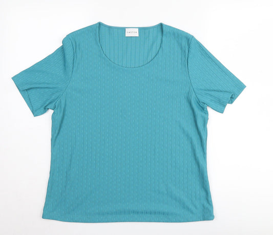 Womens UK Size 14 Eastex Blue T-Shirt