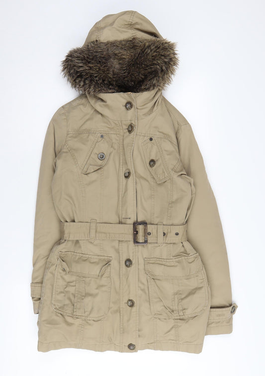 Womens UK Size 10 Esprit Beige Parka Coat