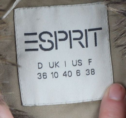 Esprit Women's Beige Parka Jacket, Size 10, Casual Wear