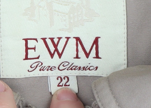 Womens UK Size 22 EWM Beige Basic Jacket