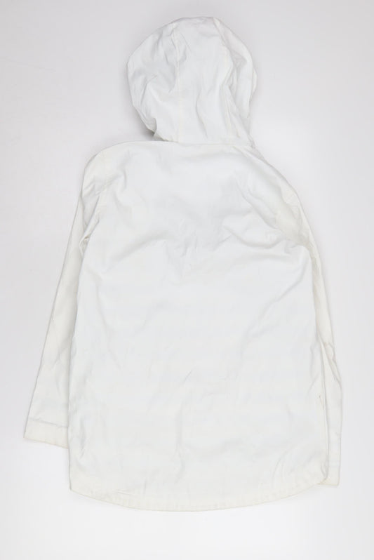 Womens UK Size 10 Topshop White Rain Coat