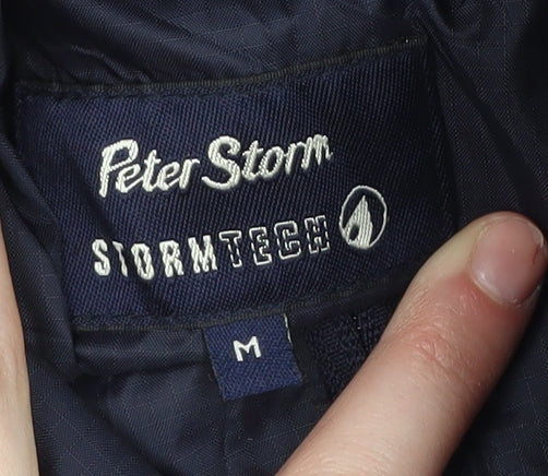 Mens UK Size M Peter Storm Blue Windbreaker Coat
