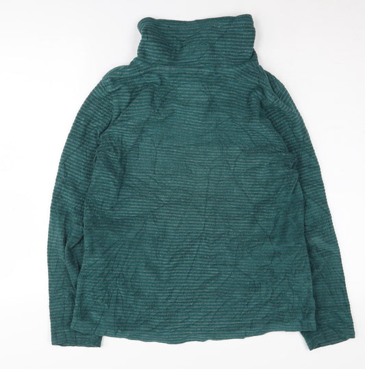 Regatta Women's Green Pullover 1/4 Zip Hoodie UK 14