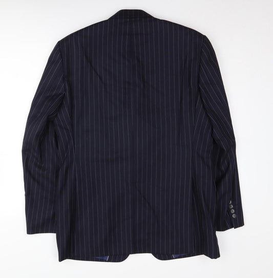 Austin Reed Men's Blue Striped Blazer, Size 40R, Business Formal