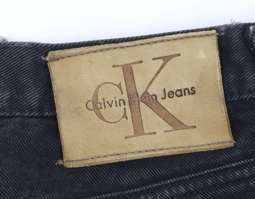 Calvin Klein Women's Black Jeans Size L Dark Wash