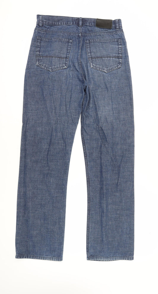 Moss Men's Blue Straight Jeans Size 32