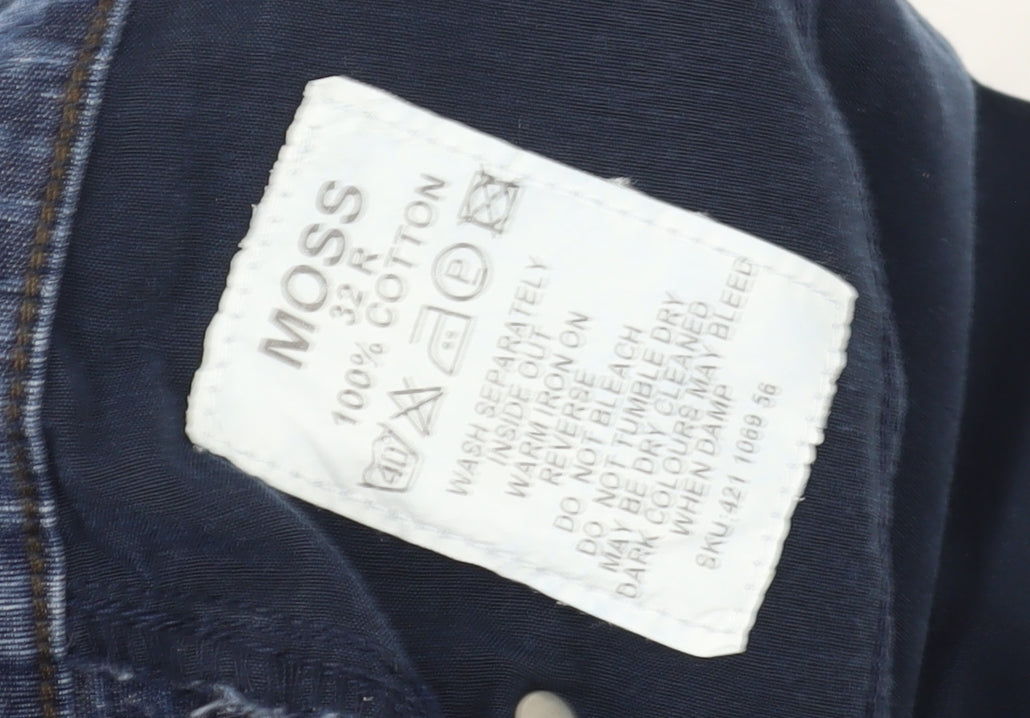 Moss Men's Blue Straight Jeans Size 32