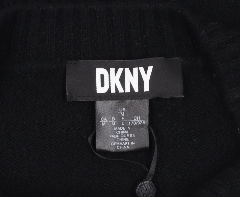 Womens UK Size M DKNY Black Jumper Jumper