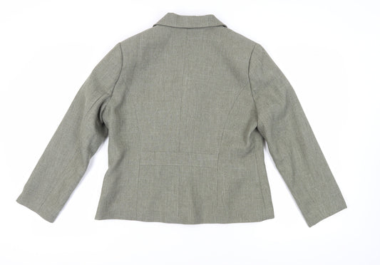 Eastex Women's Green Size 14 Bouclé Suit Jacket