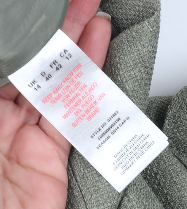 Eastex Women's Green Size 14 Bouclé Suit Jacket