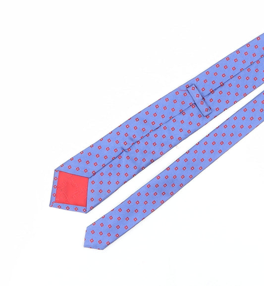 T.M. Lewin Men's Blue Slim Silk Floral Tie