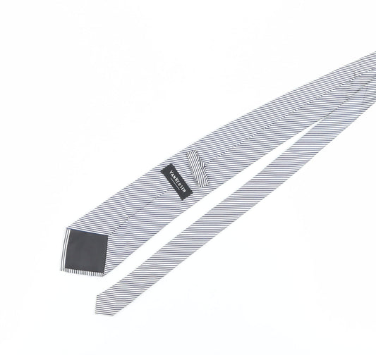 Van Heusen Men's Blue Striped Silk Tie - Elegant Formal Accessory