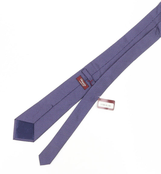 T.M. Lewin Purple Geometric Silk Tie for Men - One Size