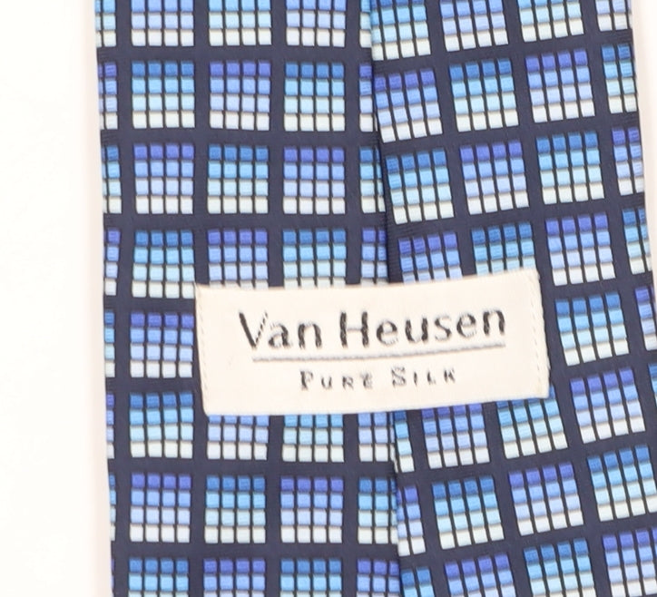 Van Heusen Men's Blue Geometric Silk Tie