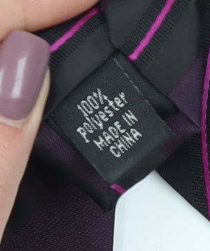 Thomas Nash Men's Purple Striped Polyester Tie