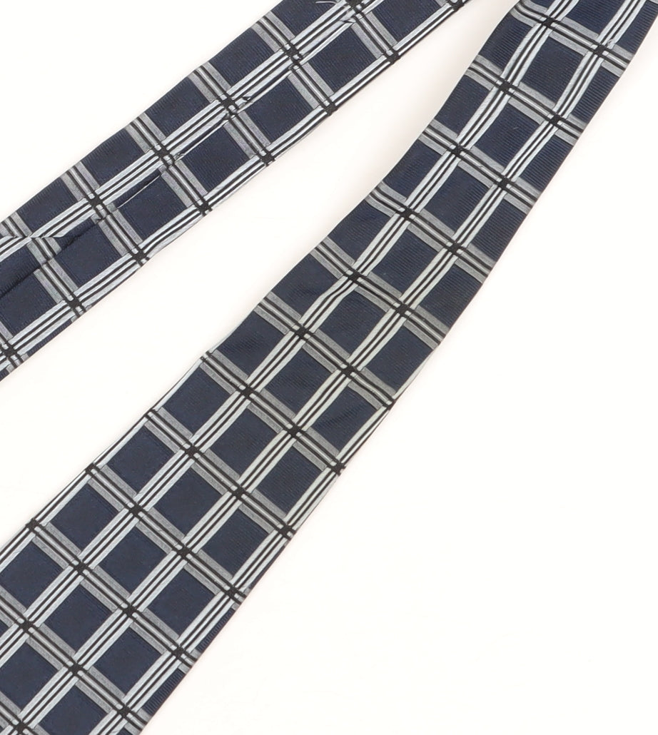 Mens Daniel Hechter Blue Plaids & Checks 100 Tie