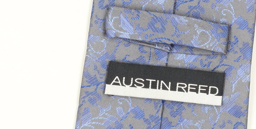 Austin Reed Men's Blue Silk Floral Tie
