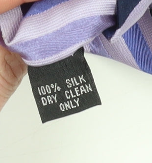 Mens Dehavilland Purple Striped 100% Silk Tie
