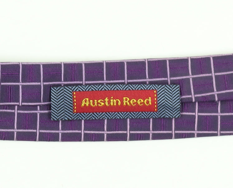 Austin Reed Men's Silk Purple Geometric Classic Tie