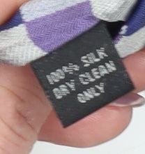 Pierre Cardin Men's Purple Plaid Silk Tie One Size