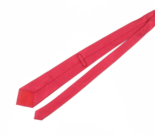 T.M.Lewin Men's Red Polka Dot Silk Tie