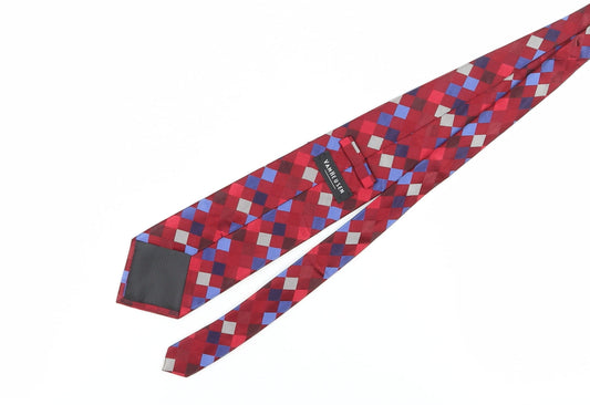 Van Heusen Men's Red Geometric Silk Tie