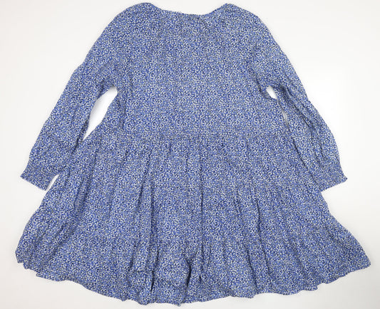 Marks and Spencer Women's Blue Floral Dress Size 12