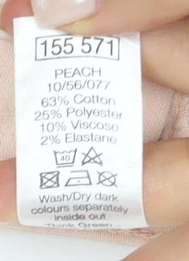 M&Co Women's Peach Regular Fit Jeans Size 12