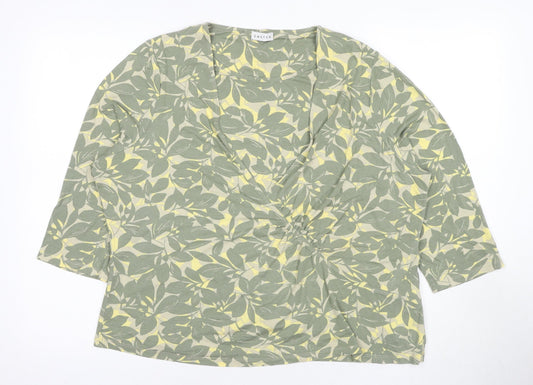 Womens UK Size 18 Eastex Green Wrap Blouse