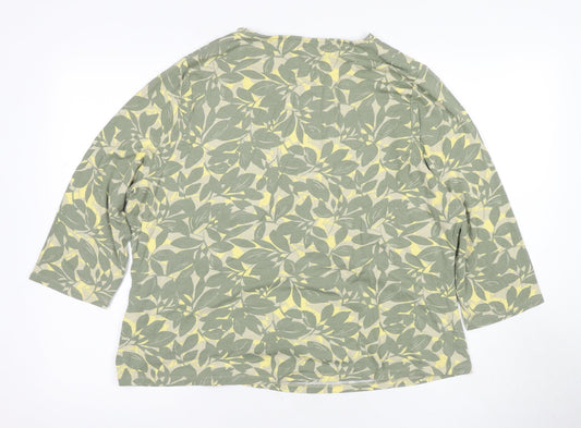 Womens UK Size 18 Eastex Green Wrap Blouse