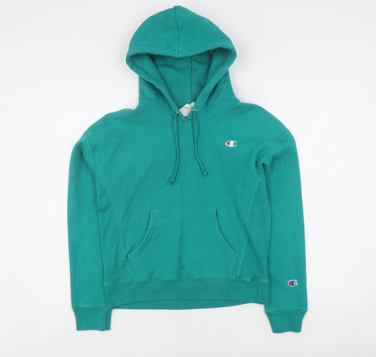 Womens UK Size S Champion Green Pullover Hoodie