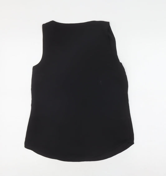 Womens UK Size 8 Oasis Black Basic Tank