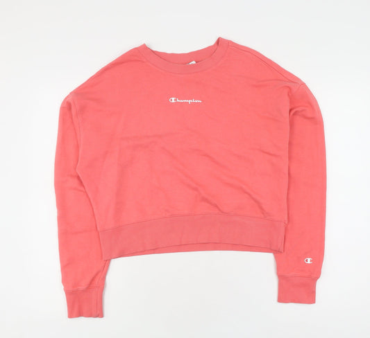 Womens UK Size M Champion Pink Pullover Sweatshirt