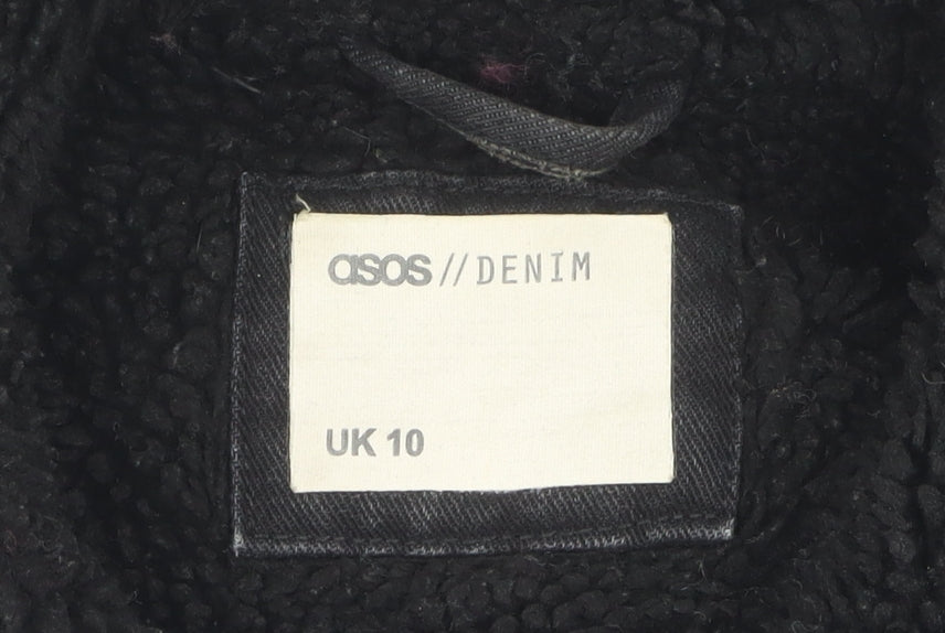 Womens UK Size 10 ASOS Black Denim Jacket