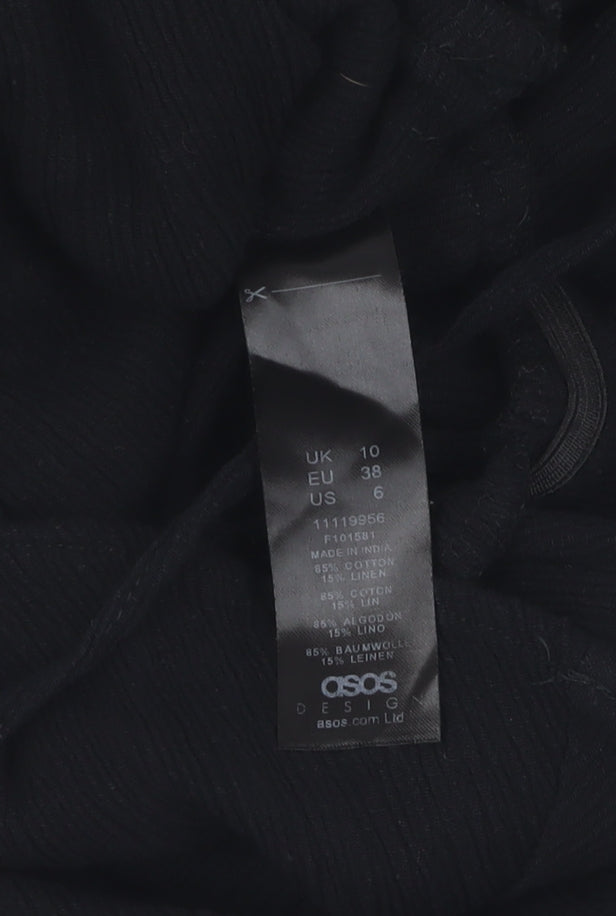 Womens UK Size 10 ASOS Black Blouse