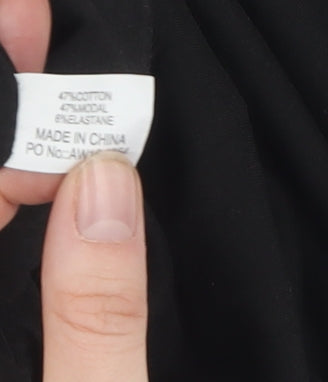 Hush Women's Black Sheath Dress Small 3/4 Sleeve