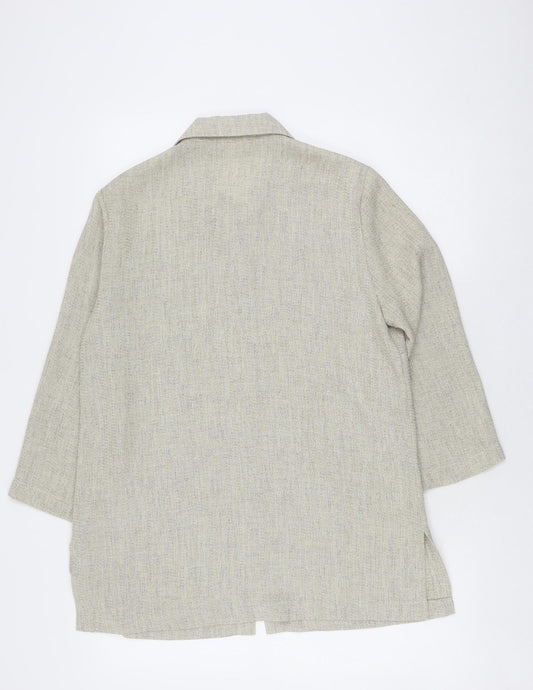 Womens UK Size 14 Eastex Beige Button-Up