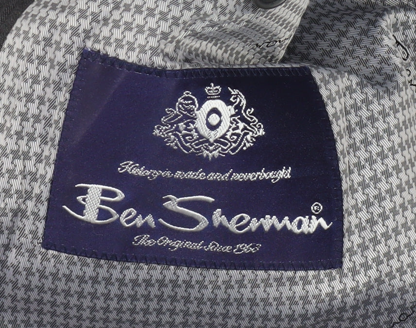 Mens UK Size 40 Ben Sherman Regular Grey Suit Jacket