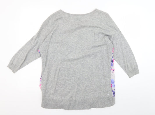 Womens UK Size 10 Joules Grey Jersey T-Shirt