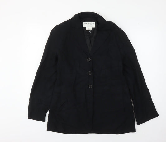 Womens UK Size 10 Jaeger Regular Black Blazer