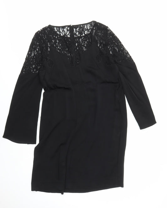 Jigsaw Women's Black Lace Shift Dress - Size 14