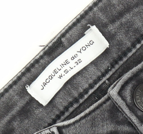 Womens UK Size 32 Jacqueline de Yong Slim Fit Skinny Grey Jeans